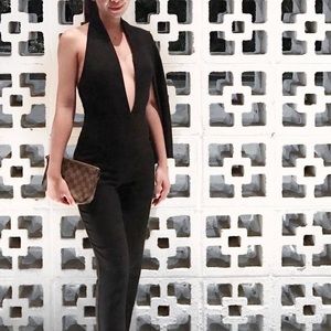 Misha Collection Juliana Half Cape Jumpsuit